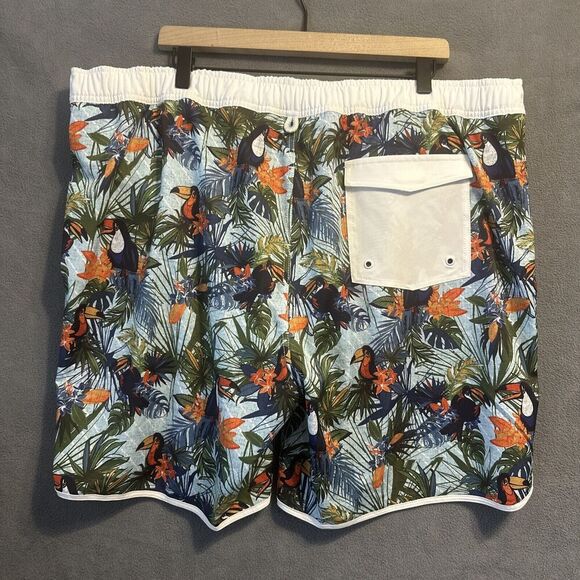 Johnnie-O Aventura Lined Swim Trunks Mens Size XXL 2XL Tropical Floral Toucan - Picture 5 of 15